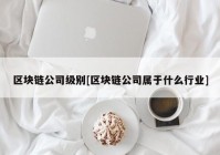 区块链公司级别[区块链公司属于什么行业]